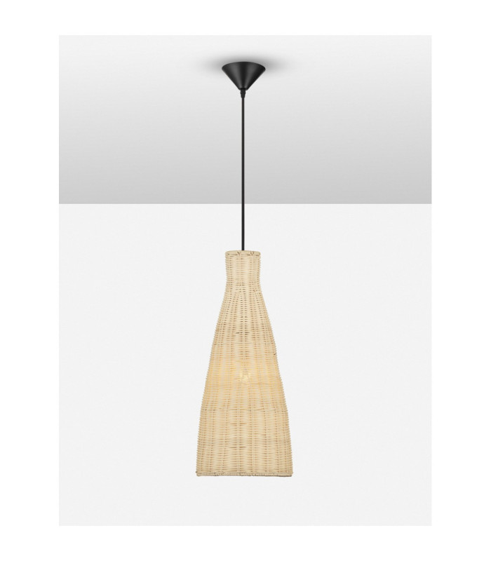 Rielo 19.5cm Dome Pendant Ceiling Light Natural Sandy Black E27 1x12W-4