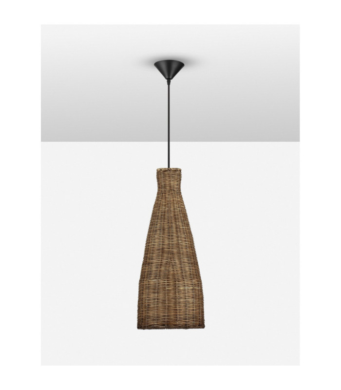 Rielo 19.5cm Dome Pendant Ceiling Light Brown Sandy Black E27 1x12W-3