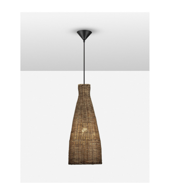 Rielo 19.5cm Dome Pendant Ceiling Light Brown Sandy Black E27 1x12W-4