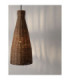 Rielo 19.5cm Dome Pendant Ceiling Light Brown Sandy Black E27 1x12W-5
