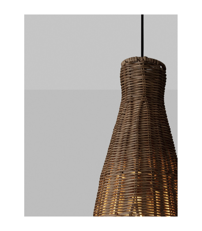 Rielo 19.5cm Dome Pendant Ceiling Light Brown Sandy Black E27 1x12W-7