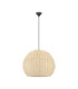 Rielo 39cm Dome Pendant Ceiling Light Natural Sandy Black E27 1x12W-1