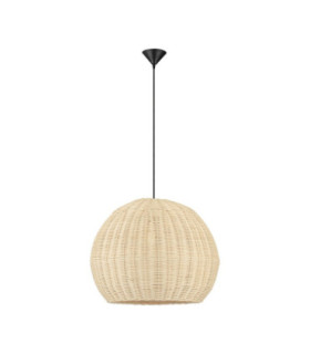 Rielo 39cm Dome Pendant Ceiling Light Natural Sandy Black E27 1x12W-1