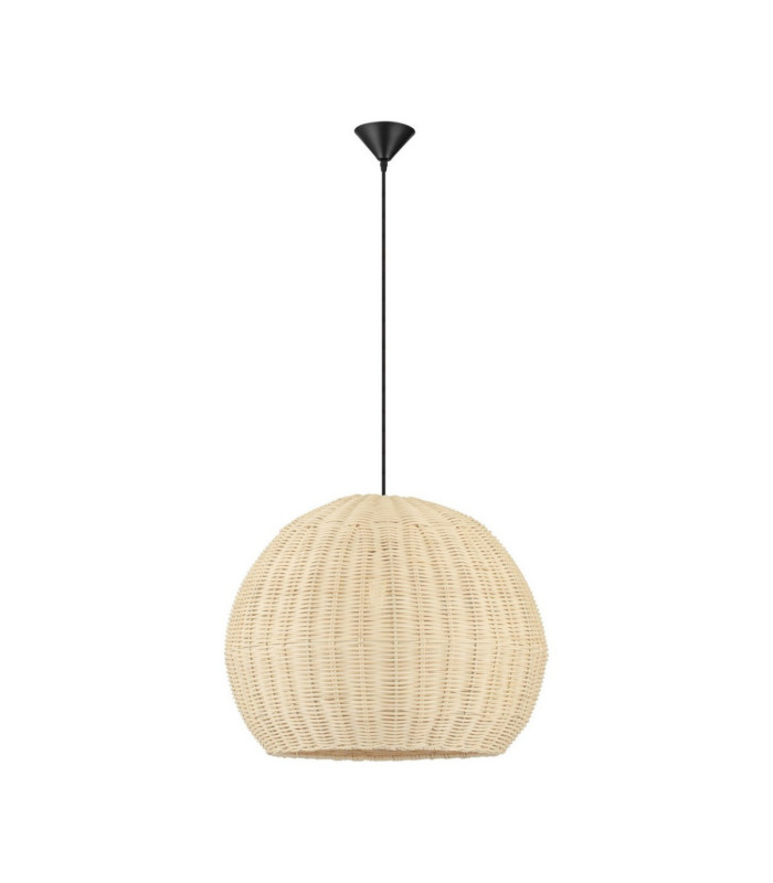 Rielo 39cm Dome Pendant Ceiling Light Natural Sandy Black E27 1x12W-1
