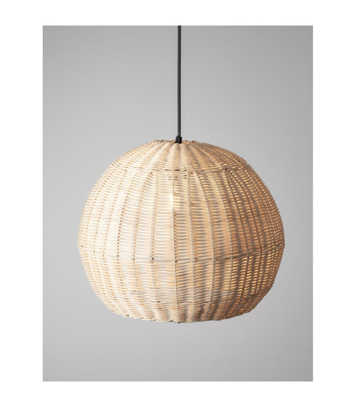 Rielo 39cm Dome Pendant Ceiling Light Natural Sandy Black E27 1x12W-5