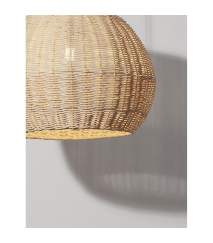 Rielo 39cm Dome Pendant Ceiling Light Natural Sandy Black E27 1x12W-6