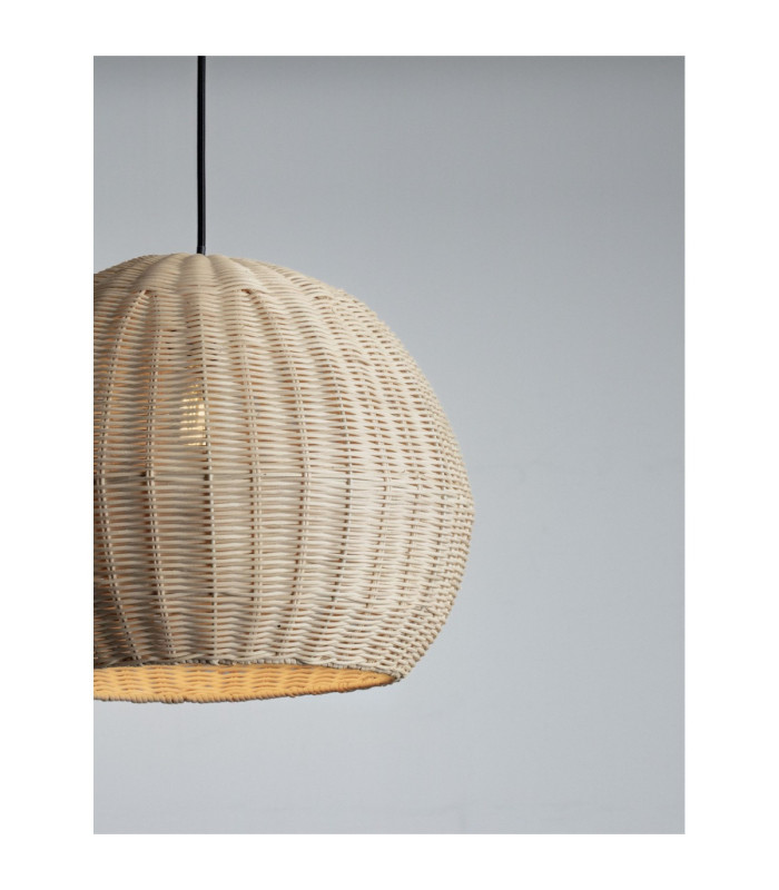 Rielo 39cm Dome Pendant Ceiling Light Natural Sandy Black E27 1x12W-7