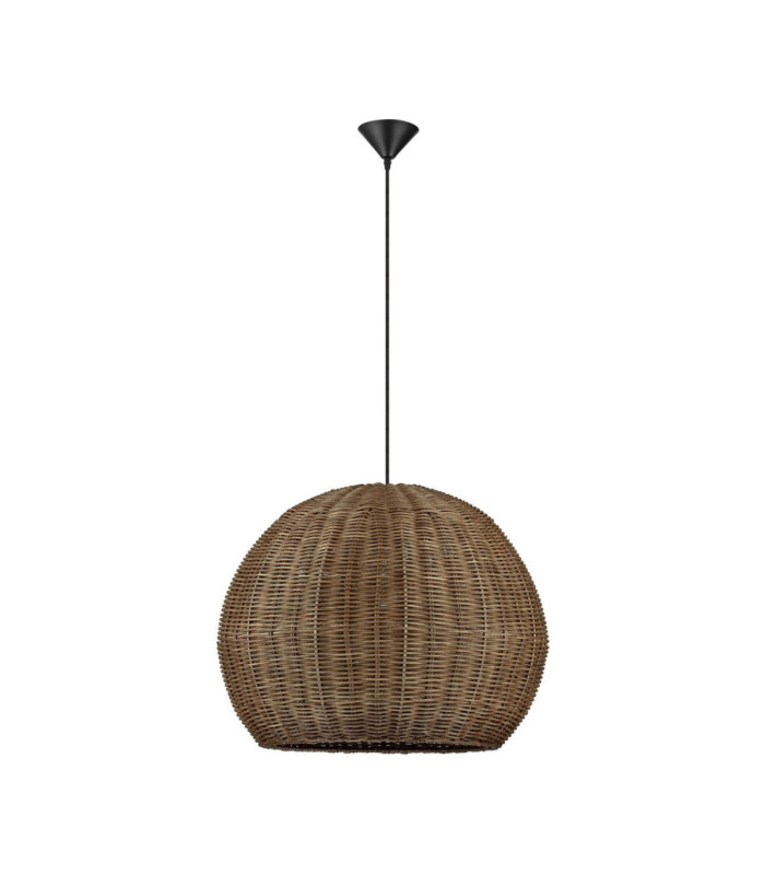 Rielo 39cm Dome Pendant Ceiling Light Brown Sandy Black E27 1x12W-1