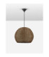 Rielo 39cm Dome Pendant Ceiling Light Brown Sandy Black E27 1x12W-3