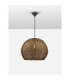 Rielo 39cm Dome Pendant Ceiling Light Brown Sandy Black E27 1x12W-4