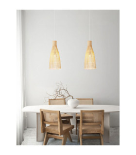 Niro 24cm Dome Pendant Ceiling Light Natural E27 1x12W-2