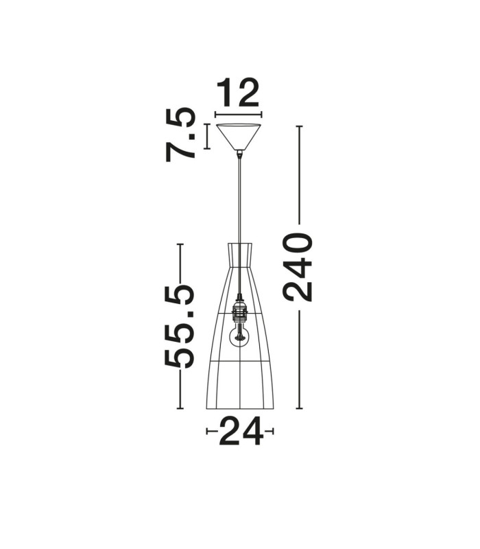 Niro 24cm Dome Pendant Ceiling Light Natural E27 1x12W-6