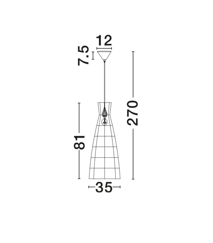Niro 35cm Dome Pendant Ceiling Light Natural E27 1x12W-6