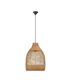 Solita 35cm Dome Pendant Ceiling Light Honey Sandy Black E27 1x12W-1