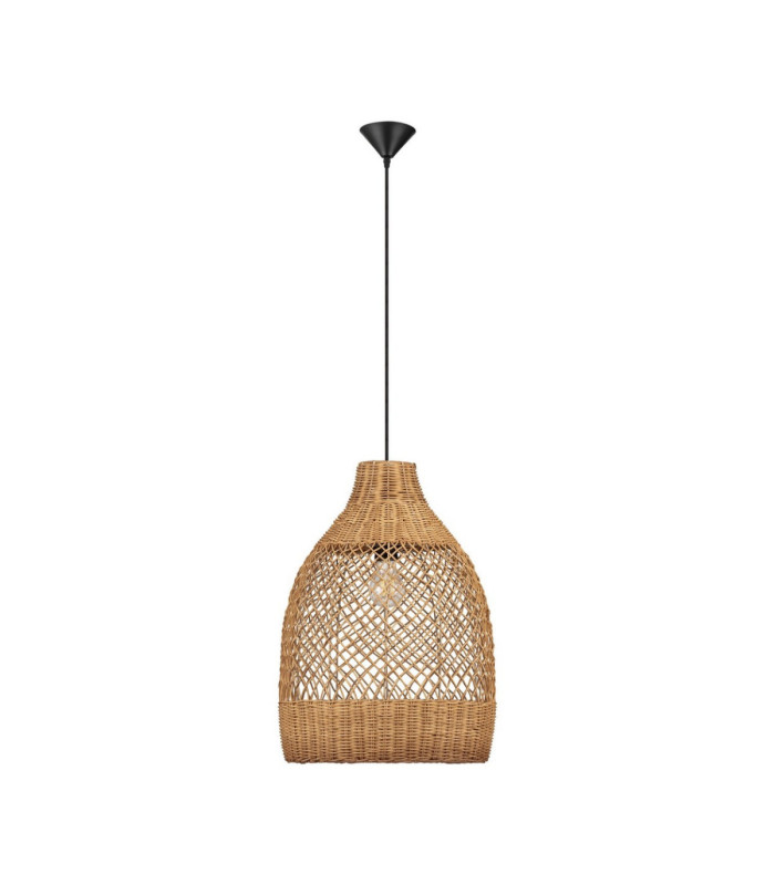Solita 35cm Dome Pendant Ceiling Light Honey Sandy Black E27 1x12W-1