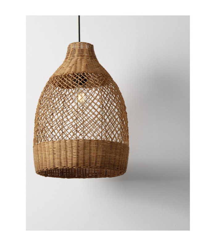 Solita 35cm Dome Pendant Ceiling Light Honey Sandy Black E27 1x12W-5
