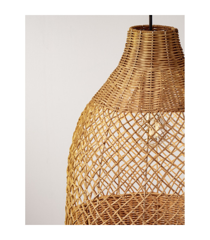 Solita 35cm Dome Pendant Ceiling Light Honey Sandy Black E27 1x12W-6