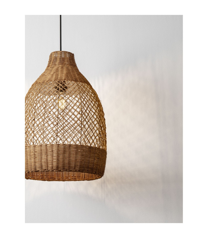 Solita 35cm Dome Pendant Ceiling Light Honey Sandy Black E27 1x12W-7