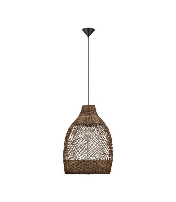Solita 35cm Dome Pendant Ceiling Light Brown Sandy Black E27 1x12W-1