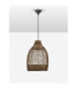 Solita 35cm Dome Pendant Ceiling Light Brown Sandy Black E27 1x12W-3