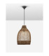 Solita 35cm Dome Pendant Ceiling Light Brown Sandy Black E27 1x12W-4