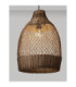 Solita 35cm Dome Pendant Ceiling Light Brown Sandy Black E27 1x12W-5
