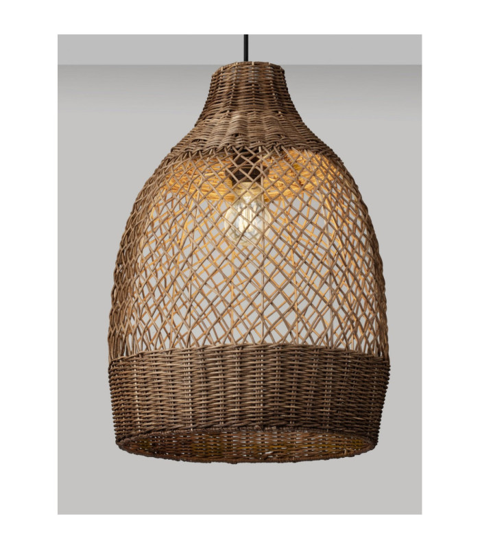 Solita 35cm Dome Pendant Ceiling Light Brown Sandy Black E27 1x12W-5
