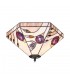2 Light Medium Ceiling Flush Light Tiffany Style Glass, E27 - 1
