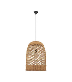 Solita 41cm Dome Pendant Ceiling Light Honey Sandy Black E27 1x12W-1