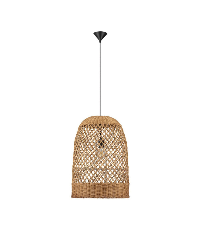 Solita 41cm Dome Pendant Ceiling Light Honey Sandy Black E27 1x12W-1