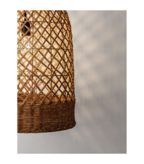 Solita 41cm Dome Pendant Ceiling Light Honey Sandy Black E27 1x12W-2