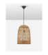 Solita 41cm Dome Pendant Ceiling Light Honey Sandy Black E27 1x12W-3