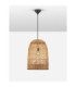 Solita 41cm Dome Pendant Ceiling Light Honey Sandy Black E27 1x12W-4