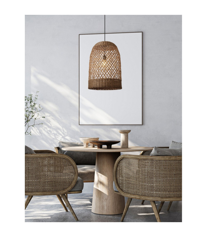Solita 41cm Dome Pendant Ceiling Light Brown Sandy Black E27 1x12W-2
