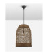 Solita 41cm Dome Pendant Ceiling Light Brown Sandy Black E27 1x12W-3
