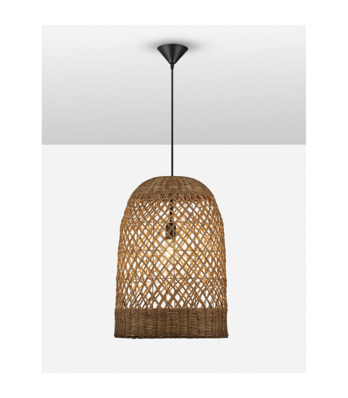 Solita 41cm Dome Pendant Ceiling Light Brown Sandy Black E27 1x12W-4