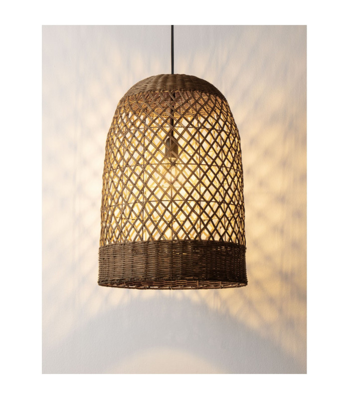 Solita 41cm Dome Pendant Ceiling Light Brown Sandy Black E27 1x12W-5