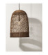 Solita 41cm Dome Pendant Ceiling Light Brown Sandy Black E27 1x12W-7