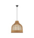 Solita 40.5cm Dome Pendant Ceiling Light Honey Sandy Black E27 1x12W-1