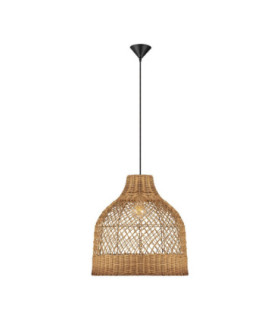 Solita 40.5cm Dome Pendant Ceiling Light Honey Sandy Black E27 1x12W-1