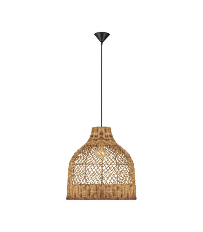 Solita 40.5cm Dome Pendant Ceiling Light Honey Sandy Black E27 1x12W-1