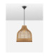 Solita 40.5cm Dome Pendant Ceiling Light Honey Sandy Black E27 1x12W-3