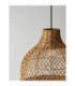 Solita 40.5cm Dome Pendant Ceiling Light Honey Sandy Black E27 1x12W-5