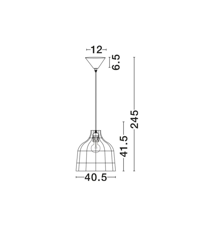 Solita 40.5cm Dome Pendant Ceiling Light Honey Sandy Black E27 1x12W-7