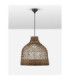 Solita 40.5cm Dome Pendant Ceiling Light Brown Sandy Black E27 1x12W-3