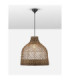 Solita 40.5cm Dome Pendant Ceiling Light Brown Sandy Black E27 1x12W-4