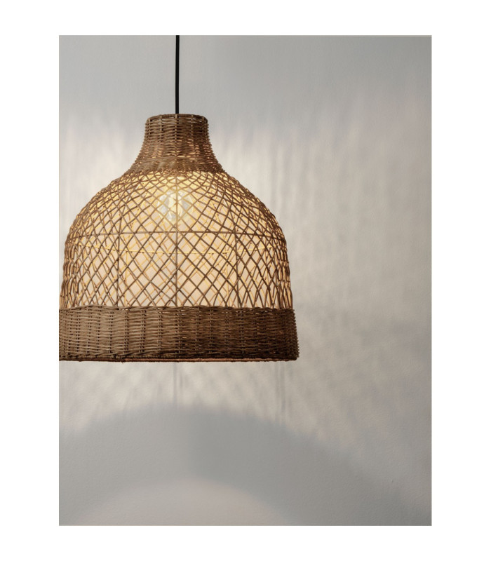 Solita 40.5cm Dome Pendant Ceiling Light Brown Sandy Black E27 1x12W-5