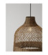 Solita 40.5cm Dome Pendant Ceiling Light Brown Sandy Black E27 1x12W-6