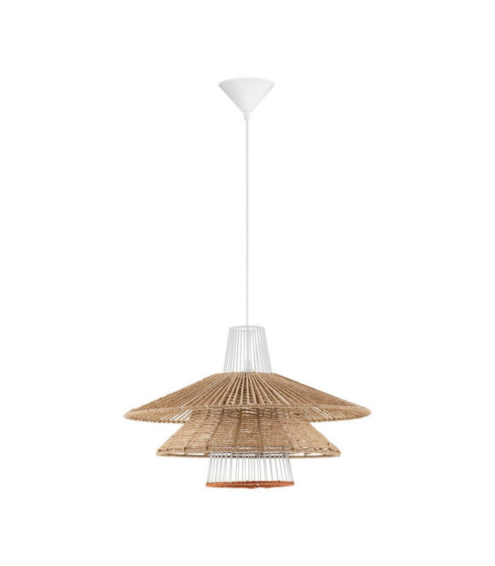 Kao Dome Pendant Ceiling Light Natural Orange Sandy White E27 1x12W-1