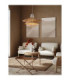 Kao Dome Pendant Ceiling Light Natural Orange Sandy White E27 1x12W-2